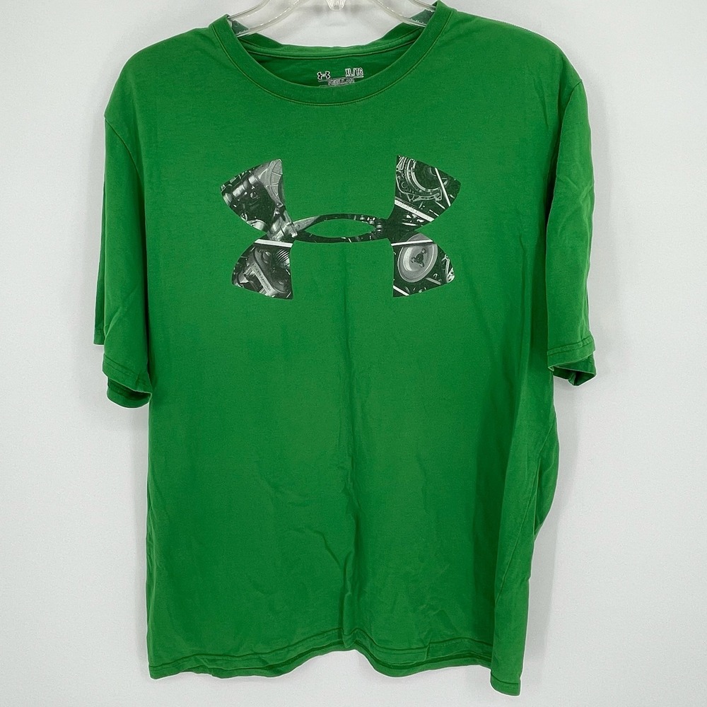 Under Armour Men's Green Graphic HeatGear T-Shirt Size XL